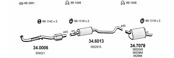 ASSO ART1751 Exhaust System